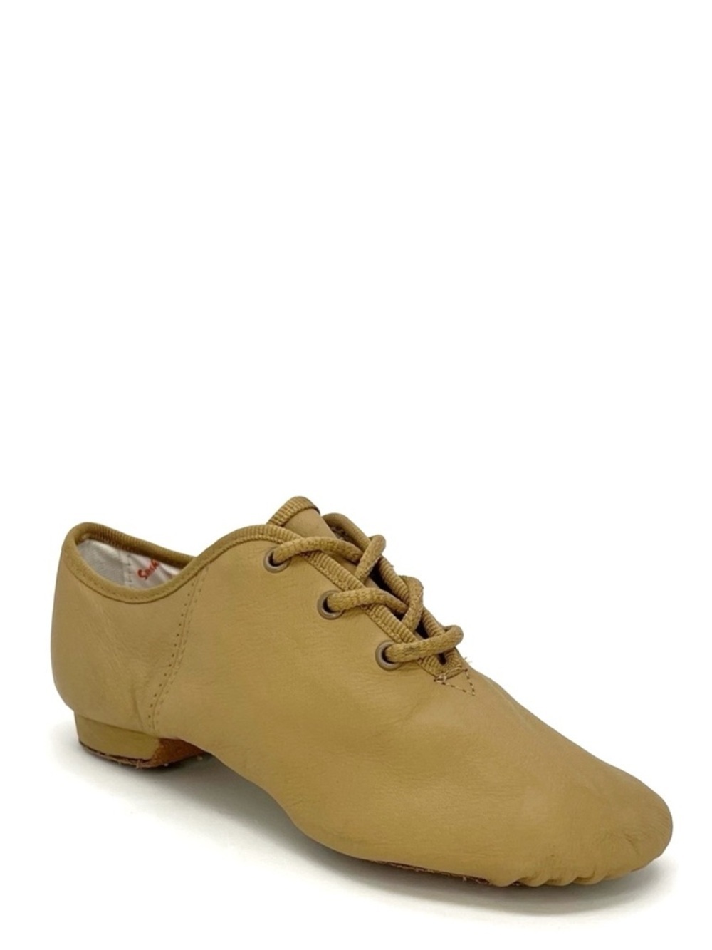 Sansha Tan Leather Carou-Split Jazz Shoes Lace-up Kid’s Size J = 3.5 New NWT
